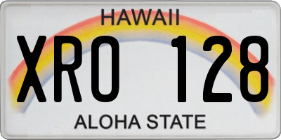 HI license plate XRO128