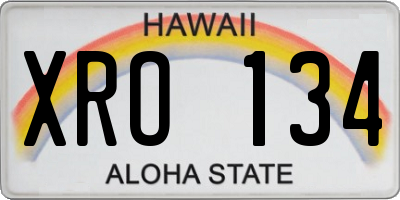 HI license plate XRO134