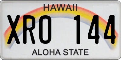 HI license plate XRO144