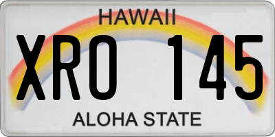 HI license plate XRO145