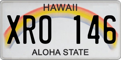 HI license plate XRO146