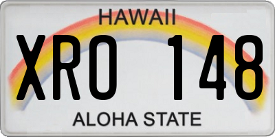 HI license plate XRO148