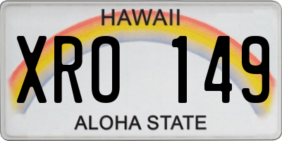 HI license plate XRO149