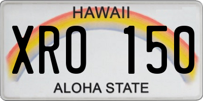 HI license plate XRO150