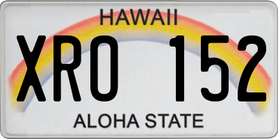 HI license plate XRO152
