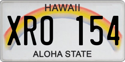 HI license plate XRO154