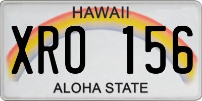 HI license plate XRO156