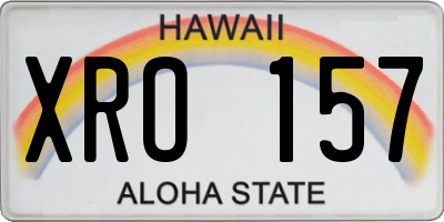 HI license plate XRO157