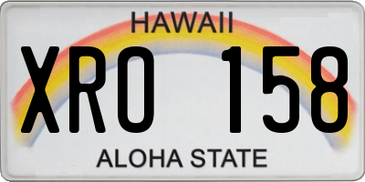 HI license plate XRO158
