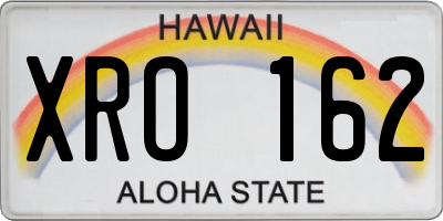 HI license plate XRO162