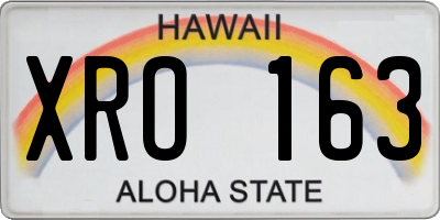 HI license plate XRO163