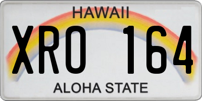 HI license plate XRO164