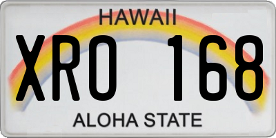 HI license plate XRO168