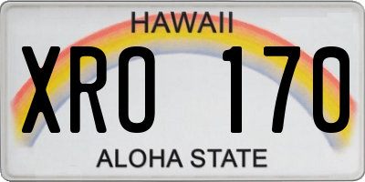HI license plate XRO170