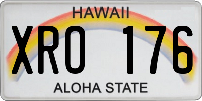HI license plate XRO176