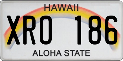 HI license plate XRO186