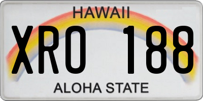HI license plate XRO188