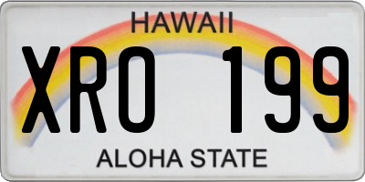 HI license plate XRO199