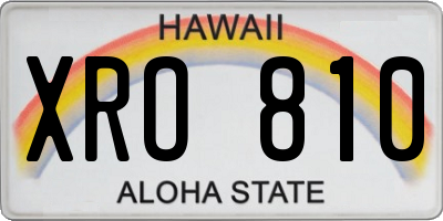 HI license plate XRO810