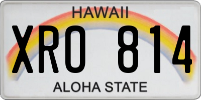 HI license plate XRO814