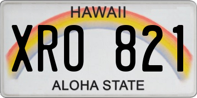 HI license plate XRO821