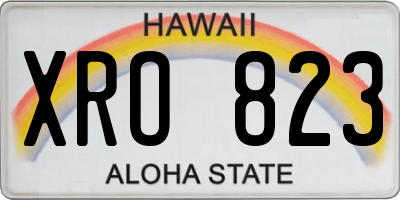 HI license plate XRO823