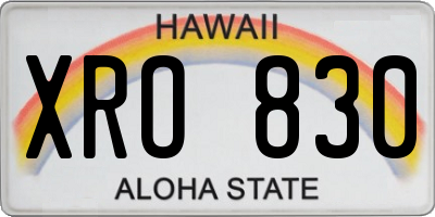 HI license plate XRO830