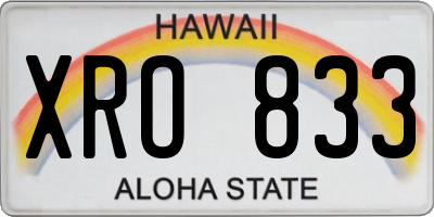 HI license plate XRO833