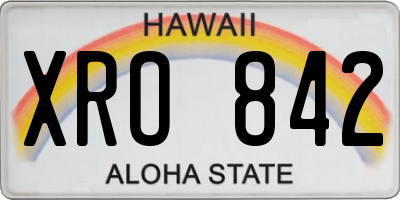 HI license plate XRO842