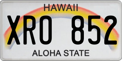 HI license plate XRO852