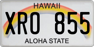 HI license plate XRO855