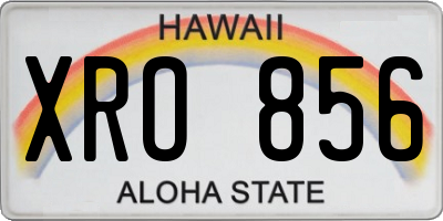 HI license plate XRO856