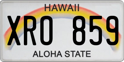 HI license plate XRO859