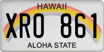 HI license plate XRO861