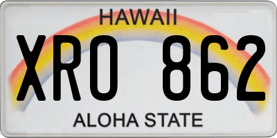 HI license plate XRO862