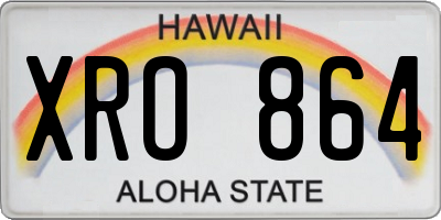 HI license plate XRO864