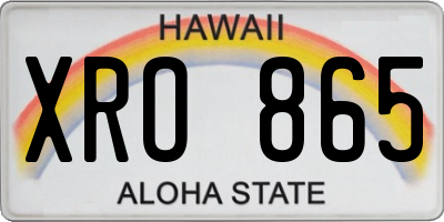 HI license plate XRO865