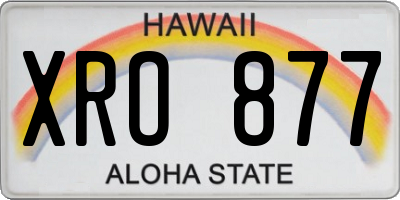 HI license plate XRO877