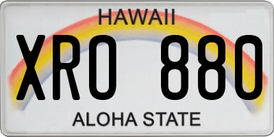 HI license plate XRO880