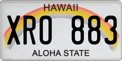 HI license plate XRO883