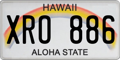 HI license plate XRO886