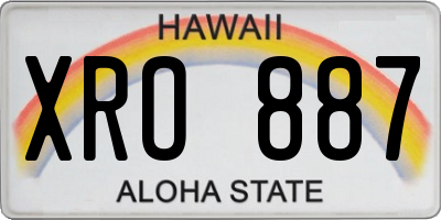 HI license plate XRO887