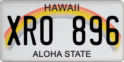 HI license plate XRO896