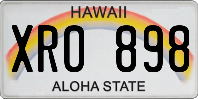 HI license plate XRO898