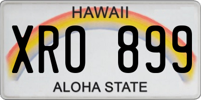 HI license plate XRO899