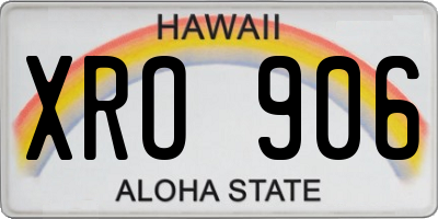 HI license plate XRO906