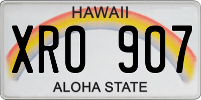 HI license plate XRO907