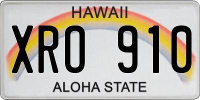 HI license plate XRO910