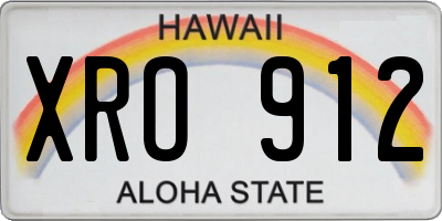 HI license plate XRO912