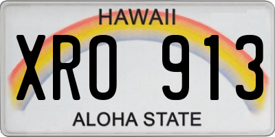 HI license plate XRO913